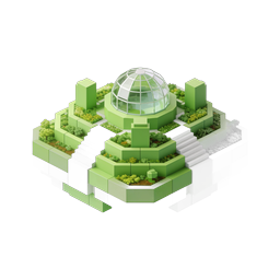 Eco-Friendly Green Building Isometric Icon | Sustainable Architecture