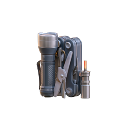 EDC Multi-Tool Kit Icon - Flashlight, Scissors & Lighter