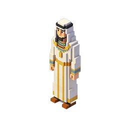 Egyptian Pharaoh Voxel 3D Character Icon