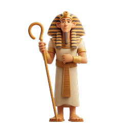 Egyptian Pharaoh 3D Clay Character Icon