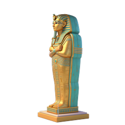 Egyptian Pharaoh Sarcophagus Museum Display Icon