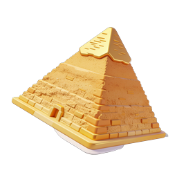 Ícone de Pirâmide Egípcia - Design 3D de Monumento Antigo