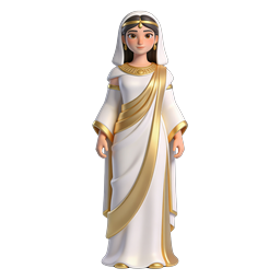 Ancient Egyptian Queen 3D Character Icon