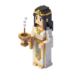 Egyptian Queen Voxel Isometric Icon - 3D Block Character