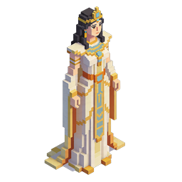 Egyptian Queen Voxel Character - Isometric 3D Icon