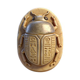 Egyptian Scarab Beetle Icon - Ancient Sacred Symbol