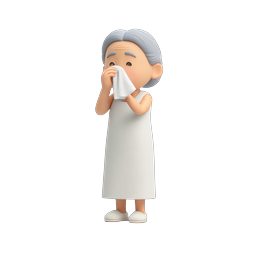 Ícone 3D de argila de mulher idosa chorando