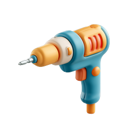 Colorful Electric Drill Icon for DIY Tools