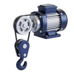Elektrischer Kettenhoist-Motor 3D-Icon | Industrielle Hebezeuge