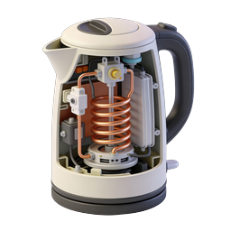 Electric Kettle Internal Components 3D Icon