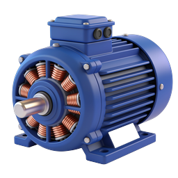 Electric Motor 3D Icon | Industrial Equipment Illustration