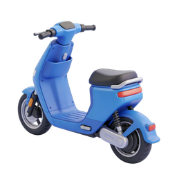Stylish Blue Scooter Icon for Urban Travel