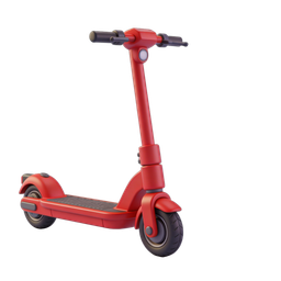 Dynamic Red Scooter Icon for Urban Mobility Solutions
