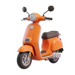 Lebendiges Roller-Icon für Transport und Lifestyle