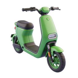 Green Electric Scooter Icon for Eco-Friendly Transport