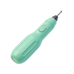 Electric Screwdriver Tool Icon - 3D Rendered Mint Green