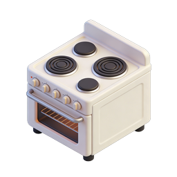 Icône 3D de cuisinière électrique - Appareil de cuisine
