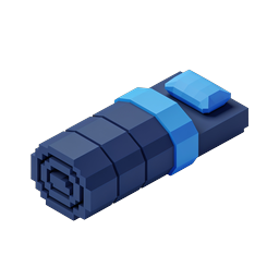 Isometric Electrical Connector 3D Icon - Blue
