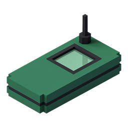 Electronic Tracker Device Isometric Icon | Green GPS Gadget
