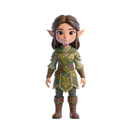 Fantasy Elf Warrior Character - 3D Rendered RPG Icon