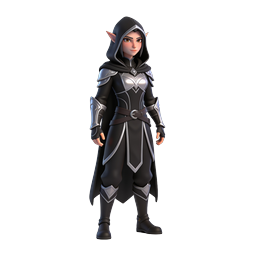 Hooded Elven Shadow Warrior Character Icon