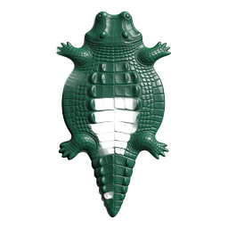 Ícone de Crocodilo 3D em relevo - Design de réptil realista