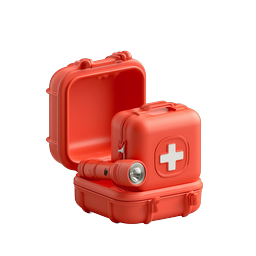 Emergency First Aid Kit 3D Icon - Medical Supplies Design