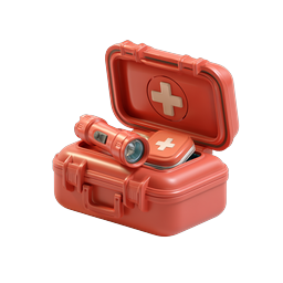 Emergency First Aid Kit 3D Icon - Medical Supplies