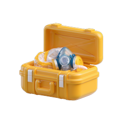 Emergency Gas Mask Kit Icon - Protective Safety Equipment