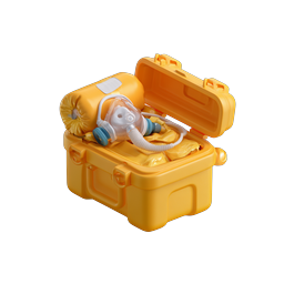 3D Emergency Survival Kit Icon with Respirator