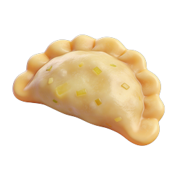 Icône 3D d'empanada dorée