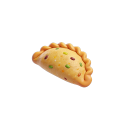 3D Empanada Pastry Icon - Clay Style Food Illustration