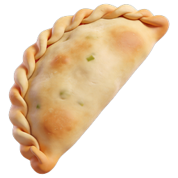 Golden Empanada Pastry 3D Icon - Latin Food
