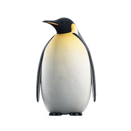 Realistic Emperor Penguin 3D Icon - Wildlife Design