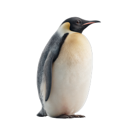 Realistisches Kaiserpinguin-Icon | Illustration eines Wildtieres