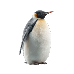Illustrazione realistica di pinguino imperatore - Icona della fauna antartica