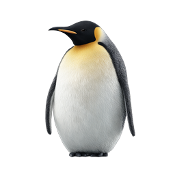 Realistic Emperor Penguin Icon - Wildlife Animal Illustration