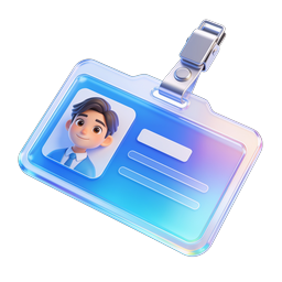 3D Employee ID Badge Icon | Corporate Identification