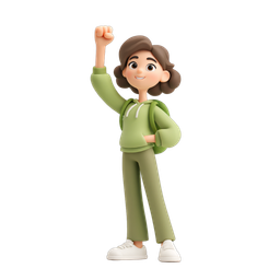 Empowerment Girl Icon - Positive Youth Illustration