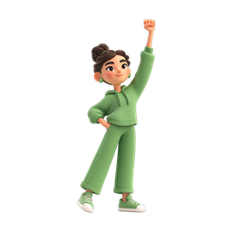 Empowerment Girl Icon for Inspiring Content