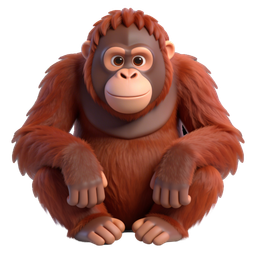 Cute Orangutan Icon for Nature-Themed Projects