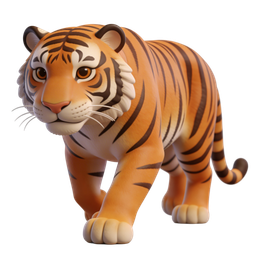Vibrant Tiger Icon for Wildlife and Education