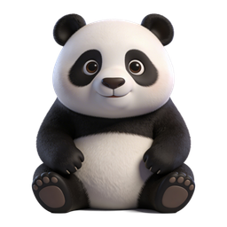 Cute Panda Icon for Kids and Nature Themes
