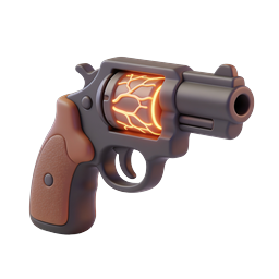 Energie-Revolver-Icon - Futuristische Sci-Fi-Pistole 3D-Render