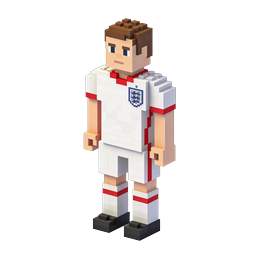 England Football Player Voxel 3D Icon - Soccer Character