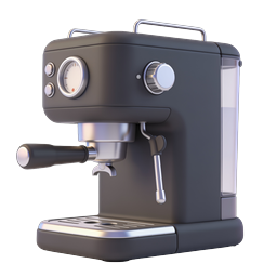 Espresso Coffee Machine Icon - 3D Realistic Style