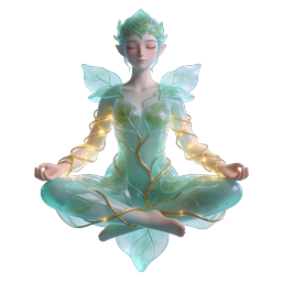 Ethereal Leaf Elf Meditation Fantasy Icon
