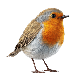 Icône de rouge-gorge européen - Illustration réaliste de la faune