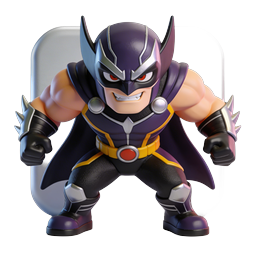 Evil Superhero Villain 3D Game Character Icon