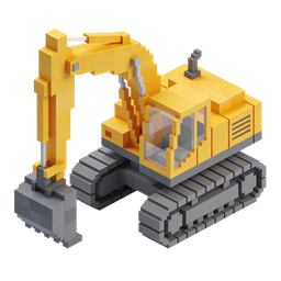Construction Excavator Icon for Heavy Machinery Use
